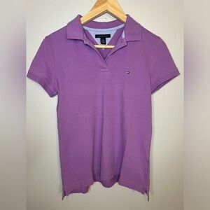 Tommy Hilfiger Purple Short Sleeve Polo Shirt Size SP